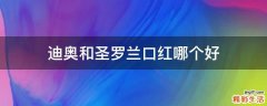 迪奥和圣罗兰口红哪个好