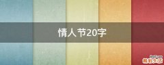 情人节20字