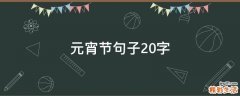 元宵节句子20字