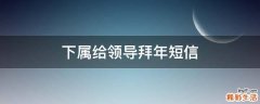 下属给领导拜年短信