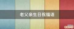 老父亲生日祝福语