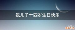 祝儿子十四岁生日快乐