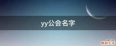 yy公会名字