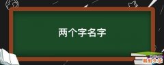两个字名字