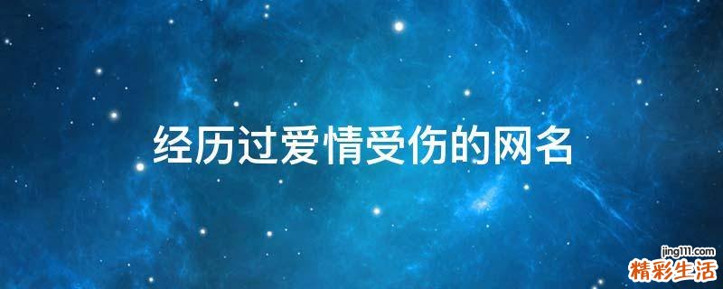 经历过爱情受伤的网名