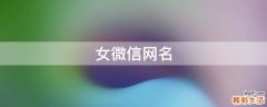 女微信网名