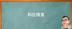 科比格言