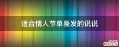 适合情人节单身发的说说