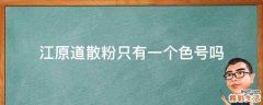 江原道散粉只有一个色号吗