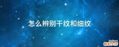 怎么辨别干纹和细纹
