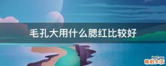 毛孔大用什么腮红比较好