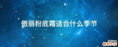 傲丽粉底霜适合什么季节