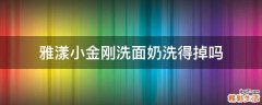 雅漾小金刚洗面奶洗得掉吗