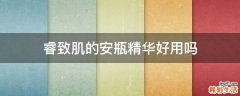 睿致肌的安瓶精华好用吗