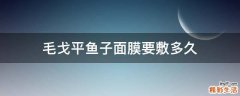 毛戈平鱼子面膜要敷多久