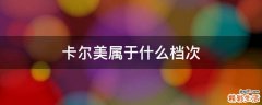 卡尔美属于什么档次