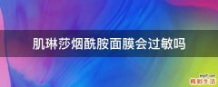 肌琳莎烟酰胺面膜会过敏吗
