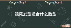 狼尾发型适合什么脸型