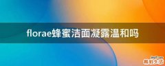 florae蜂蜜洁面凝露温和吗