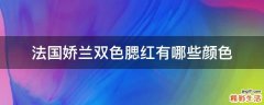 法国娇兰双色腮红有哪些颜色