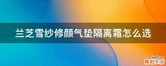 兰芝雪纱修颜气垫隔离霜怎么选