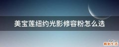 美宝莲纽约光影修容粉怎么选
