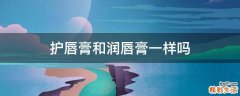 护唇膏和润唇膏一样吗