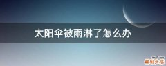 太阳伞被雨淋了怎么办