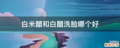 白米醋和白醋洗脸哪个好