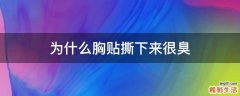 为什么胸贴撕下来很臭