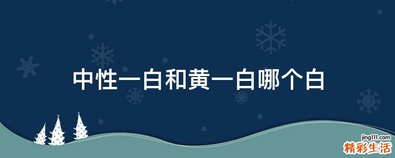 中性一白和黄一白哪个白
