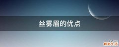丝雾眉的优点