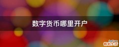 数字货币哪里开户