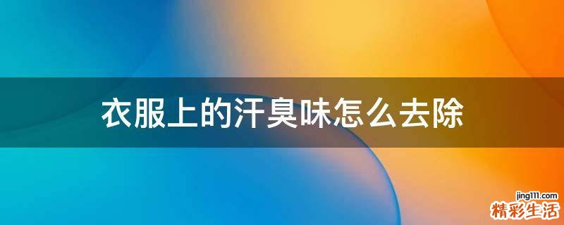 衣服上的汗臭味怎么去除