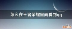 怎么在王者荣耀里面看到qq