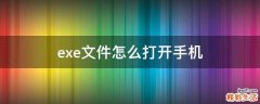 exe文件怎么打开手机