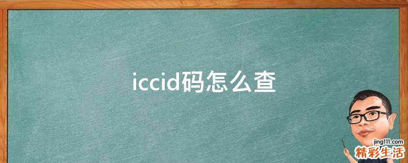 iccid码怎么查