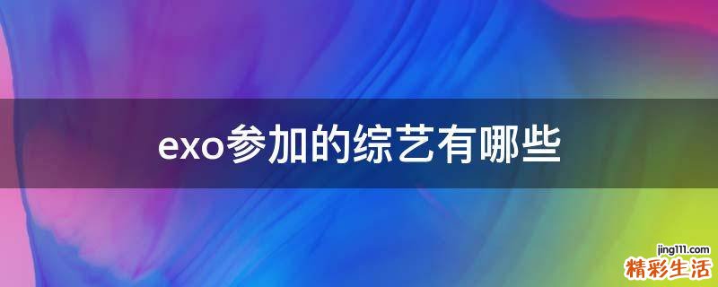 exo参加的综艺有哪些