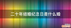 二十年结婚纪念日是什么婚