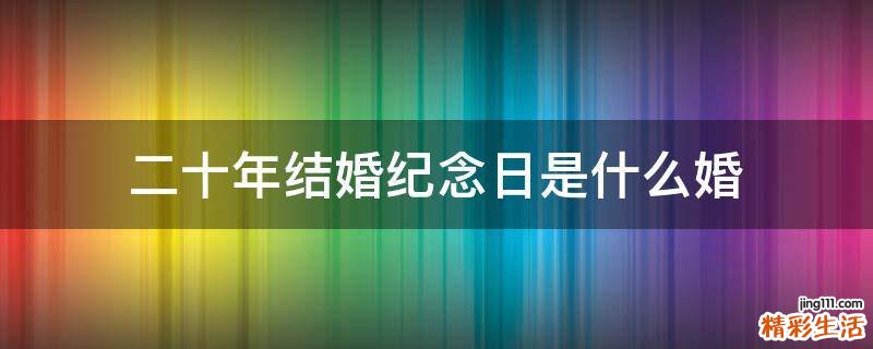 二十年结婚纪念日是什么婚