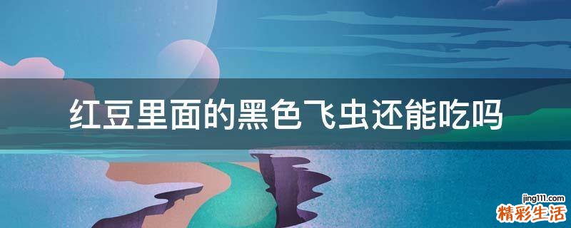 红豆里面的黑色飞虫还能吃吗