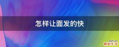 怎样让面发的快