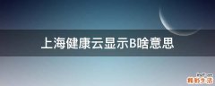 上海健康云显示B啥意思