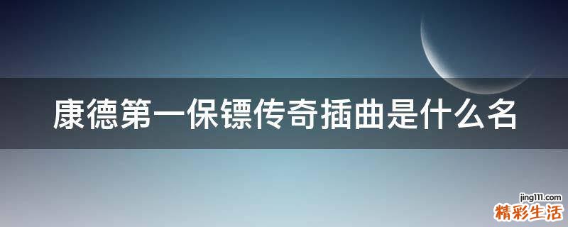 康德第一保镖传奇插曲是什么名