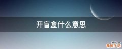 开盲盒什么意思