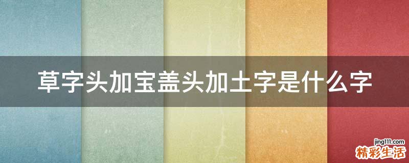 草字头加宝盖头加土字是什么字