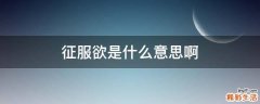 征服欲是什么意思啊