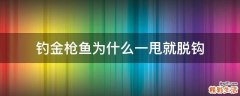 钓金枪鱼为什么一甩就脱钩
