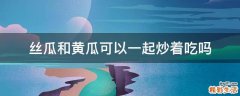 丝瓜和黄瓜可以一起炒着吃吗