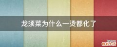 龙须菜为什么一烫都化了